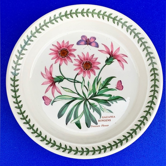 Vtg Discontinued Portmeirion Botanic Garden Treasure Flower Salad Plate - Picture 3 of 16